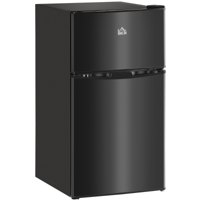 HOMCOM 88L Under Counter Fridge Freezer Black
