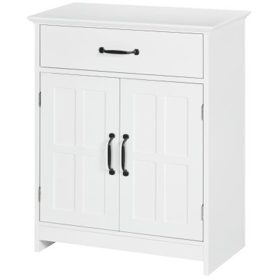 kleankin Armoire Salle de Bain Pieds 60x30x75cm Blanc