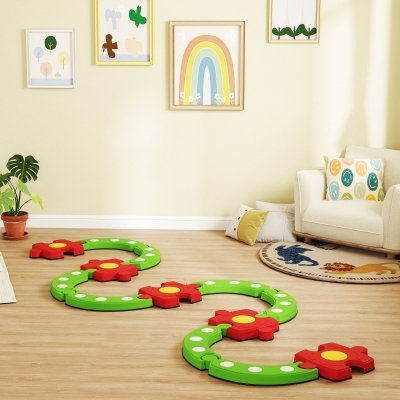 AIYAPLAY Kids Balance Beam Stepping Stones Set Green