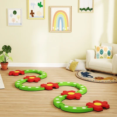 AIYAPLAY Kids Balance Beam Stepping Stones Set Green