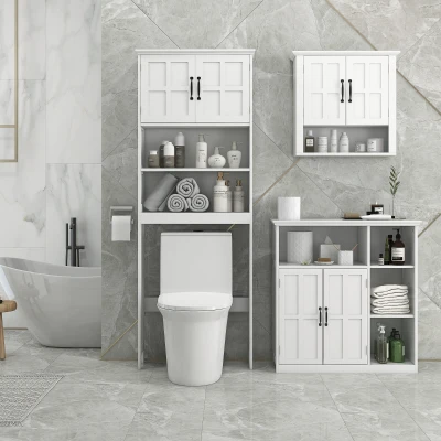 kleankin Mobile da bagno 80x34x81cm Bianco