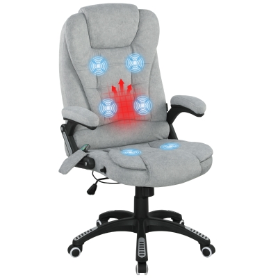 Vinsetto Sedia da Massaggio 65x71x120 cm grigio