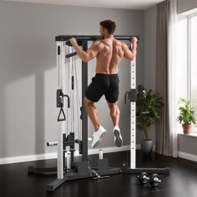 SPORTNOW Máquina de Multiestación Musculación Entrenamiento Carga 120 kg 170x139x200 cm Negro