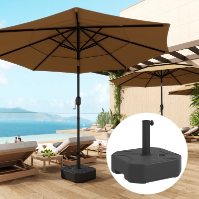 Outsunny Support Parasol Carré 25kg Remplissable 38/48mm