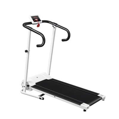 HOMCOM Tapis de Course Pliable 10 Km/h Écran LCD 500W Noir Blanc
