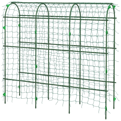 Outsunny Arche de Jardin Métal 43x182x183cm Protection Oiseaux