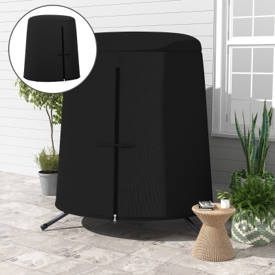 Outsunny Housse Mobilier Extérieur Tissu Oxford Noir 196x196x230 cm