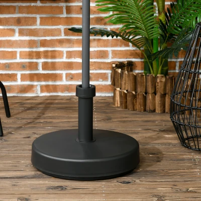 Outsunny Base Parasol Jardin Plastique Ø45x33cm Noir 18kg