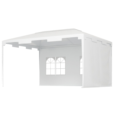 Outsunny Tonnelle Jardin 395x295 cm Blanc Extérieur Anti-UV