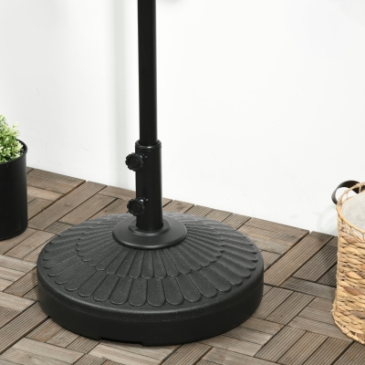 Outsunny Base de Parasol Ø48.5cm Remplissage Latéral Ajustable