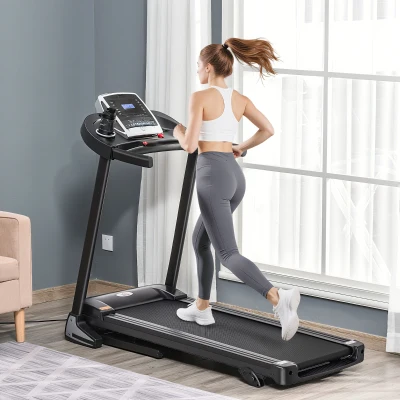 HOMCOM 2.0HP Folding Treadmill with LED Display, 12.8 km/h