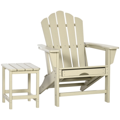Outsunny Ensemble Chaises Longues Pliantes avec Table Sable
