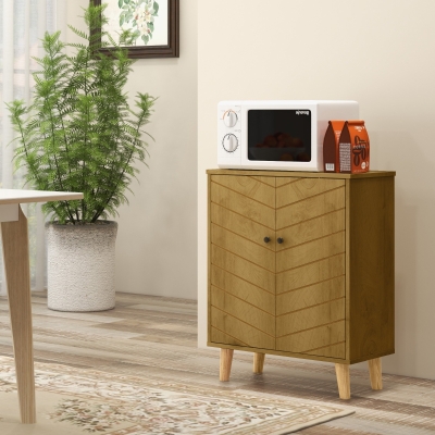 HOMCOM Buffet Vintage Bois avec Étagères Intérieures 60x30x76cm