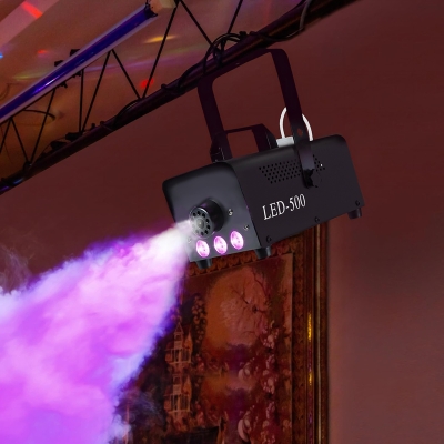 HOMCOM 450W Fog Machine 3 RGB LED Lights 2000CFM