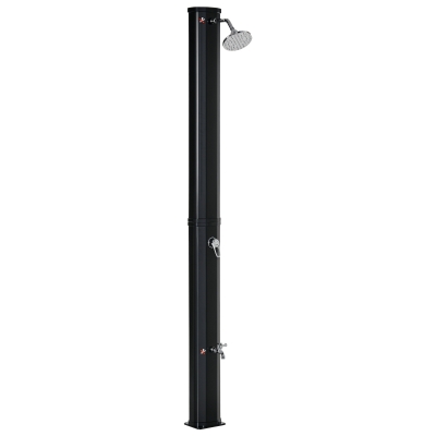 Outsunny Douche Solaire Extérieure 35L Noir 17,5x14,5x216cm