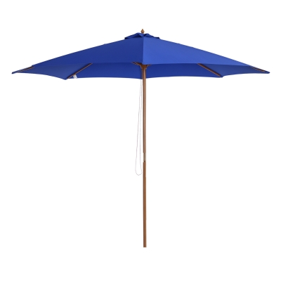 Outsunny Ombrellone Impermeabile Tondo Ø 300 x 250 cm Blu