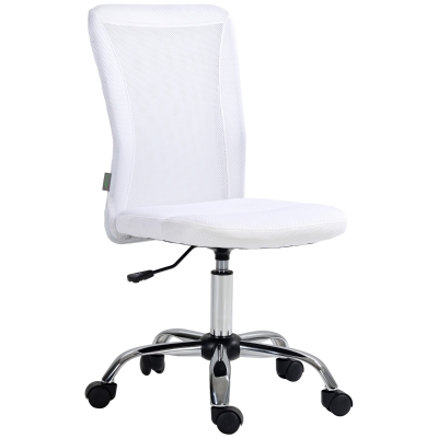 Vinsetto Chaise Bureau Ergonomique Pivotante Maille Blanche