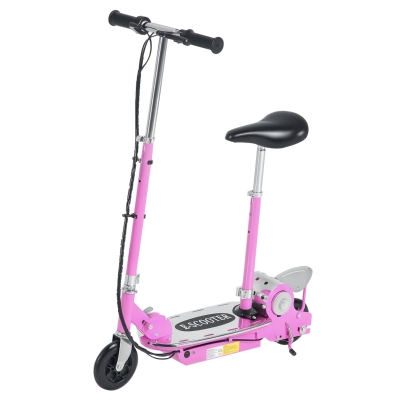HOMCOM Trottinette Électrique Enfant Rose 120W Pliable