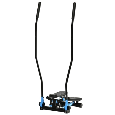 HOMCOM Stepper Fitness con Maniglia e Monitor LCD Blu