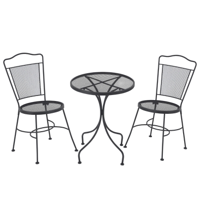 Outsunny Set da giardino 55.5cm x 55.5cm x 69.5cm Nero