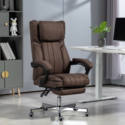 Vinsetto Chaise Massage 6 Points Réglable avec Télécommande Marron