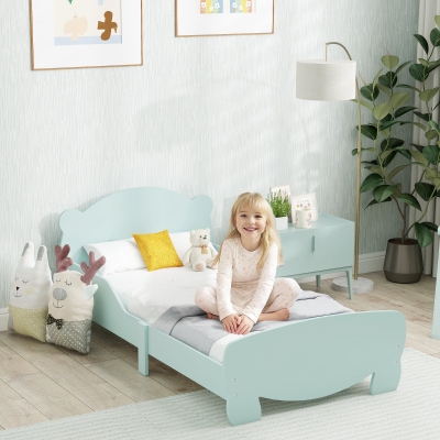 AIYAPLAY Lit Enfant Ours Bois Vert 143.5x80x55 cm