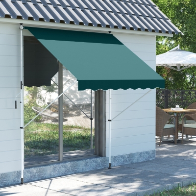 Outsunny Tente Soleil 2x1.5m Réglable Vert Extérieur