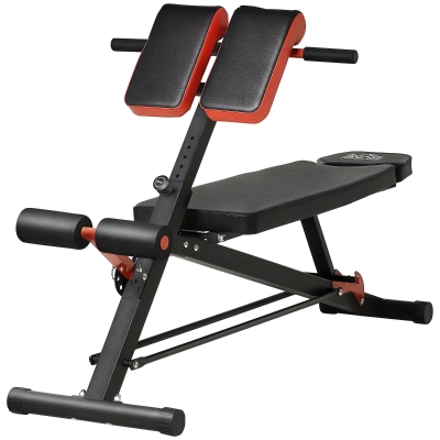 HOMCOM Banco de Pesas Multifuncional Banquillo de Gimnasio Completo Respaldo Inclinable en 3 Posiciones 64x146x73,5-85 cm Negro