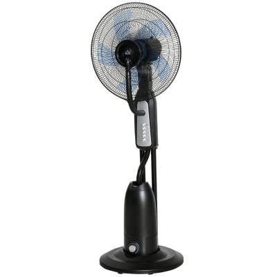 HOMCOM Ventilateur Brumisateur 3L 3 Vitesses 125cm Noir
