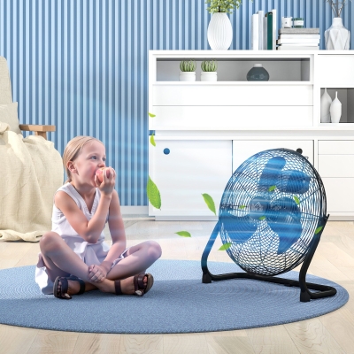 HOMCOM Ventilateur de Table 4 Vitesses Angle 120° Noir
