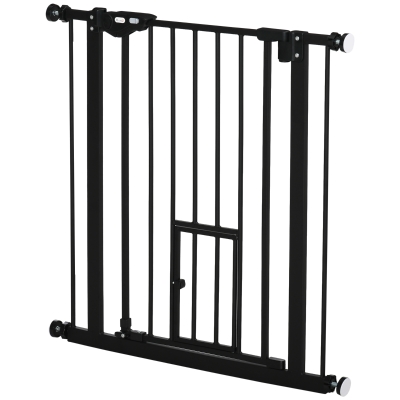 PawHut Barrière Extensible pour Chiens 68x76,2 cm Noir