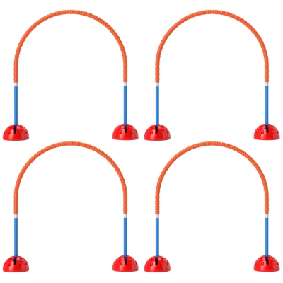 PawHut Ensemble Agilité Chiens 4 Pièces avec Sac Transport Bleu