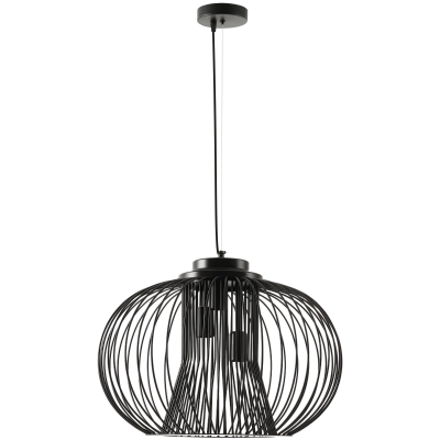 HOMCOM Lampadario a soffitto 50cm x 50cm x 150cm Nero