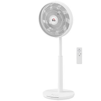 HOMCOM Ventilateur Climatiseur Pivotant LED Blanc