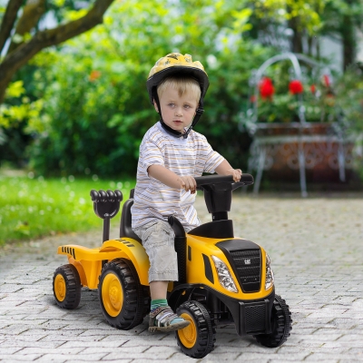 AIYAPLAY Camion Jouet Bébé avec Pelle et Remorque Jaune