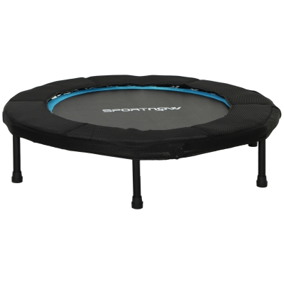 SPORTNOW Trampolim Fitness Ø102 cm Trampolim Fitness Dobrável com Estrutura de Aço Antiderrapante Ø102x22 cm Azul