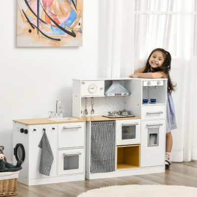 HOMCOM Cuisine Jouet Enfants 3-6 Ans avec Lumières et Sons