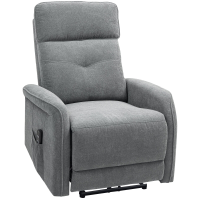 HOMCOM Fauteuil Massage Chauffant USB 8 Points Gris