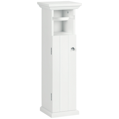 kleankin Support Toilette Placard Bois Blanc
