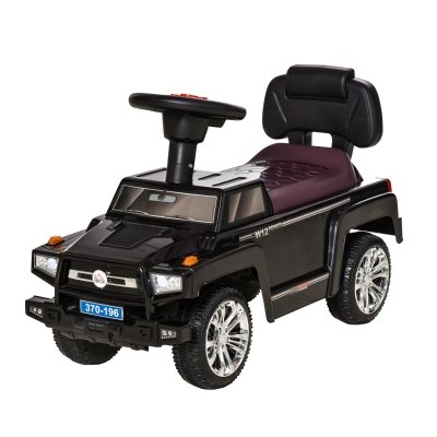 HOMCOM Voiture Cavalcable Enfant Tout-Terrain Noir 18-36 Mois