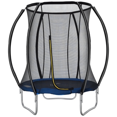HOMCOM Trampoline Enfants Ø183cm Filet Sécurité Extérieur Bleu