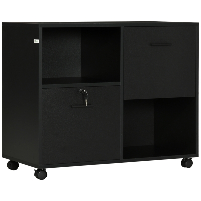 Vinsetto Mobile per Ufficio in Truciolato 80x40x66cm Nero