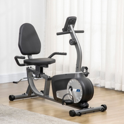 Aosom Vélo Couché Semi-Allongé LCD 8 Niveaux Résistance