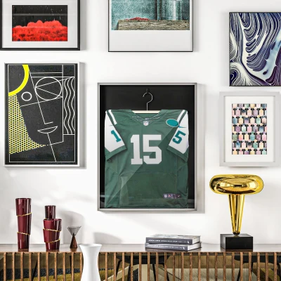 Cadru HOMCOM T-frame pentru tricou din aliaj de aluminiu cu acrilic și captuseală interioară din feltro, 70 x 90 cm