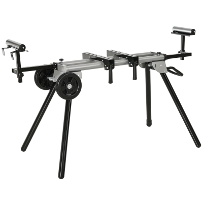 DURHAND Soporte Universal para Sierra Ingletadora Plegable con Distancia de Trabajo Ajustable Fácil de Transportar y Almacenar 123,5-245x73x96 cm Negro