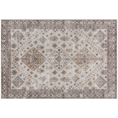 HOMCOM Vintage Flannel Rug Non-Slip 230x160cm Beige