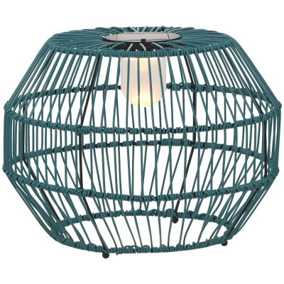 Outsunny Außenleuchte, Solarleuchte, Gartenlampe, 8h Leuchtdauer, Automatische LED Gartenlampe, grün, 45 x 45 x 31 cm