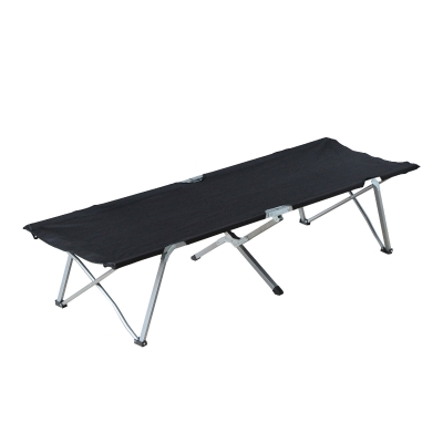 Outsunny Cama de Acampada Plegable con Marco Metálico Carga 136 kg para Playa Senderismo 193x64x40 cm Negro