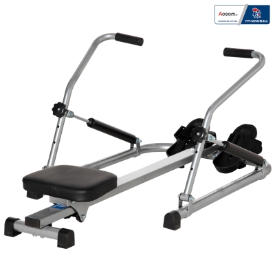 Aosom Rameur Pliable Acier 3 Niveaux Résistance Écran