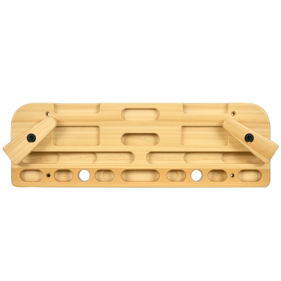 SPORTNOW Poutre de escaladă mare placă de agățat antrenament cu 19 caneluri cu șuruburi de montaj 57 x 18 cm natural